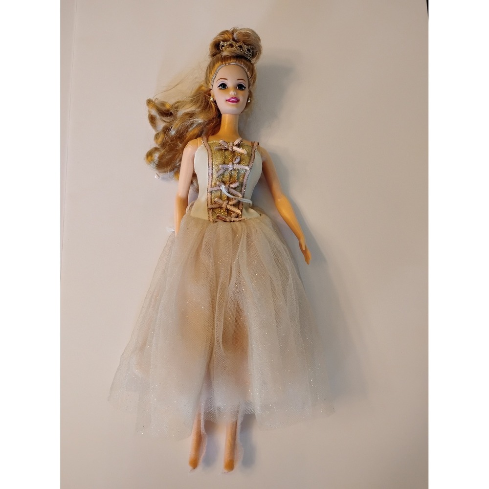 Mattel Barbie Doll Vintage 1966 Malaysia Blonde Ballerina Gold Crown Gown